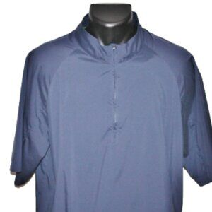 NICE adidas Clima Proof Half Sleeve Lightweight Performance Pullover Large, Navy